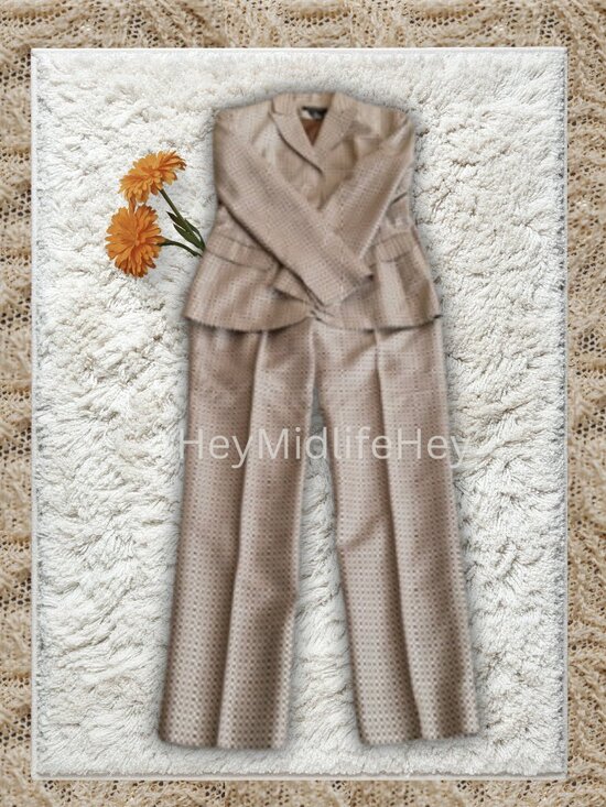 Etcetera Pants - Etcetera 100% Silk 2-Piece Pant Suit Size 6 EUC